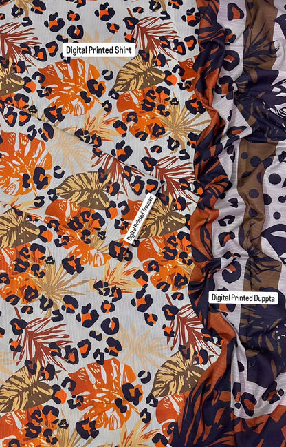 Boroque Premium Bana Dora Digital Karandi 3-Piece Suit [Unstitched]