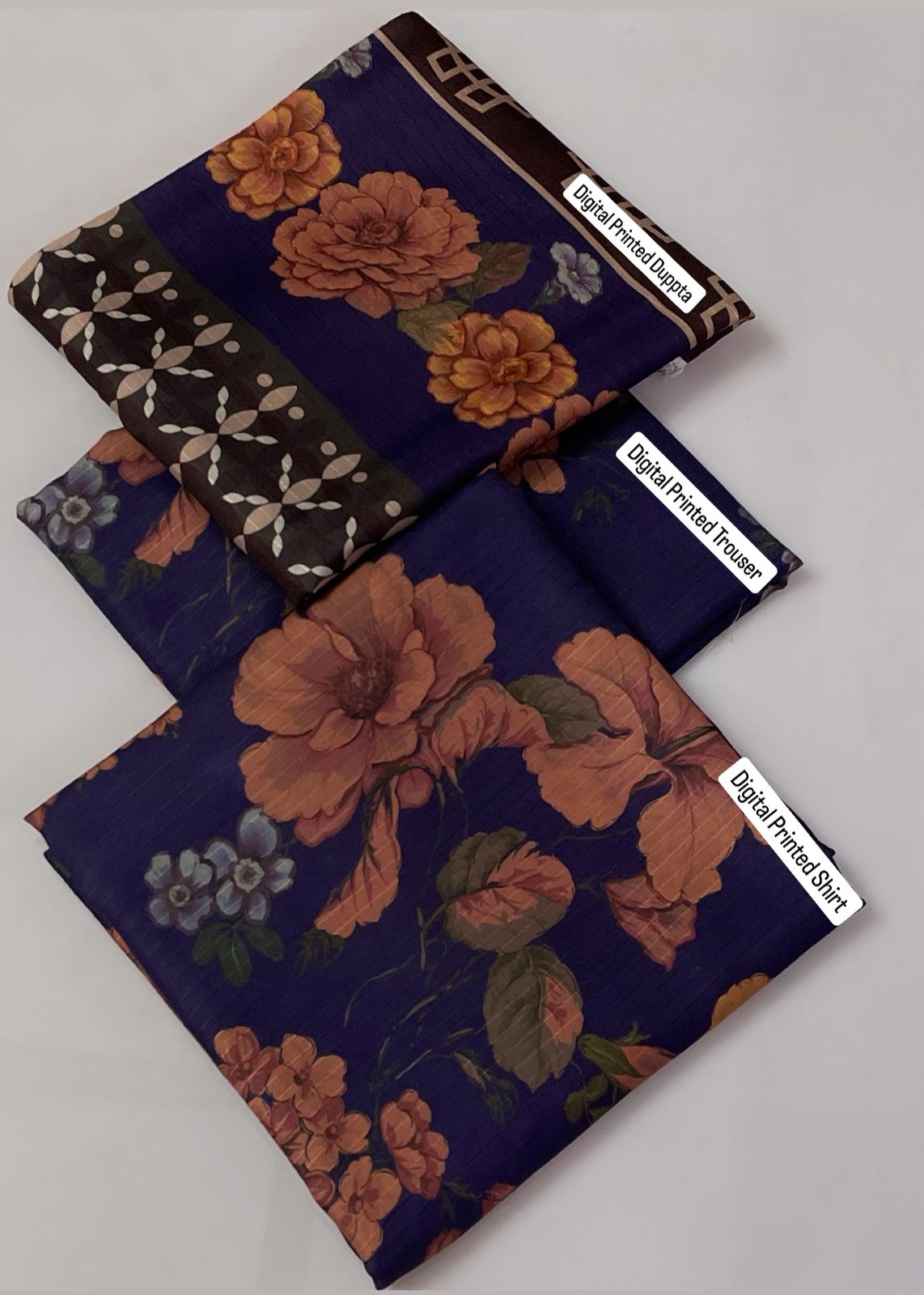 Boroque Premium Bana Dora Digital Karandi 3-Piece Suit [Unstitched]