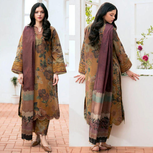Boroque Premium Bana Dora Digital Karandi 3-Piece Suit [Unstitched]