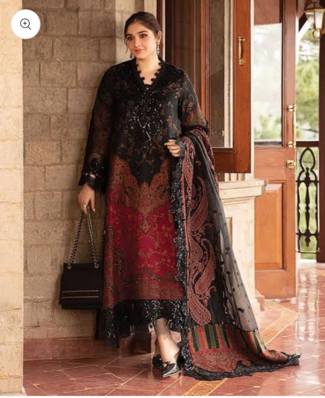 Boroque Premium Bana Dora Digital Karandi 3-Piece Suit [Unstitched]