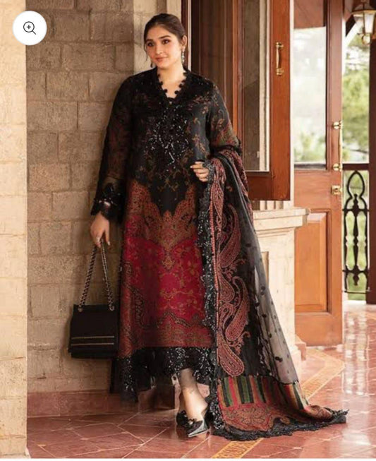 Boroque Premium Bana Dora Digital Karandi 3-Piece Suit [Unstitched]