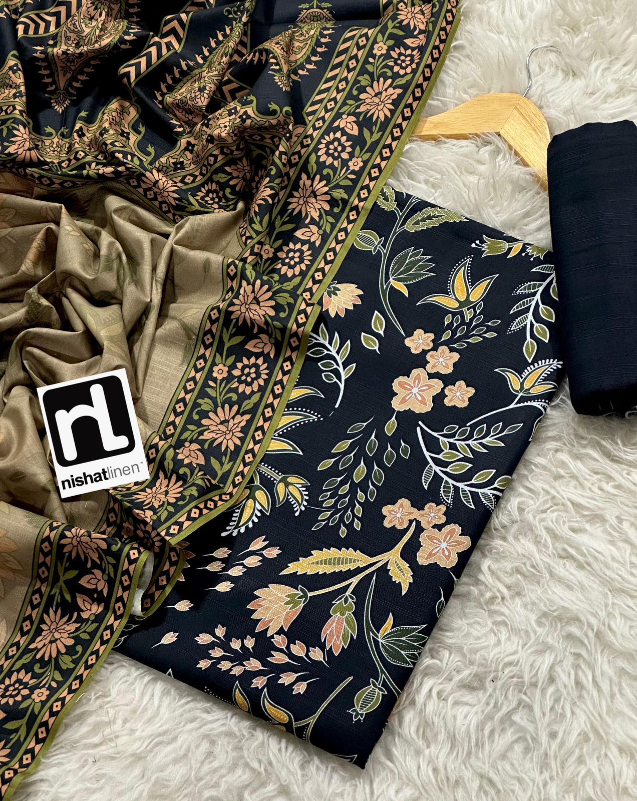 Nishat Premium Printed Khaddar 3-Piece Suit [Unstitched]