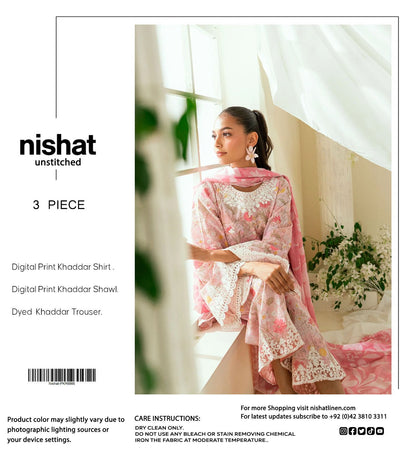 Nishat Premium Printed Khaddar 3-Piece Suit [Unstitched]