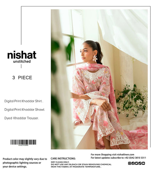 Nishat Premium Printed Khaddar 3-Piece Suit [Unstitched]
