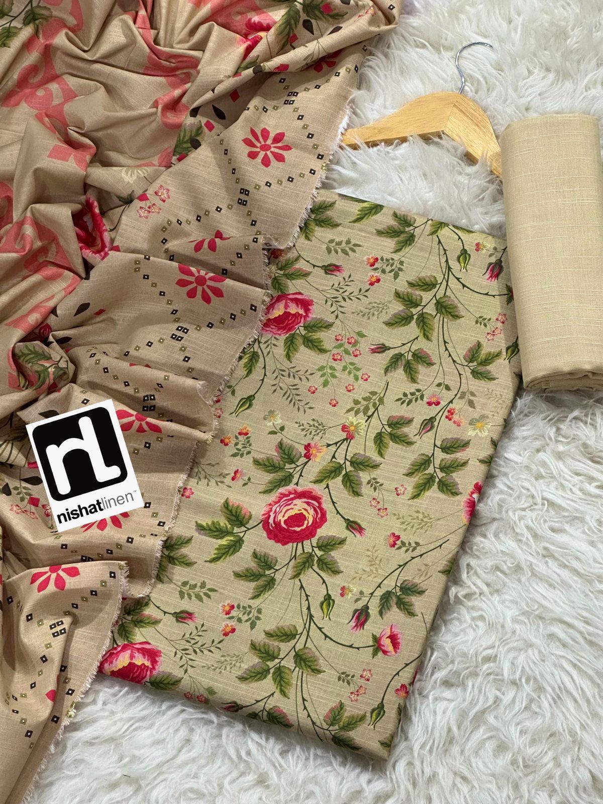Nishat Premium Printed Khaddar 3-Piece Suit [Unstitched]