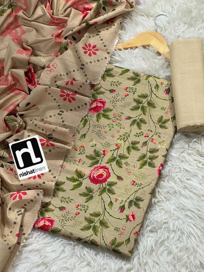 Nishat Premium Printed Khaddar 3-Piece Suit [Unstitched]