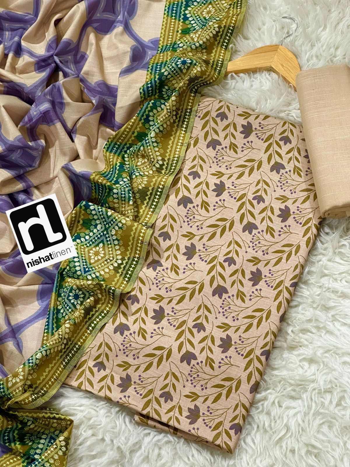 Nishat Premium Printed Khaddar 3-Piece Suit [Unstitched]