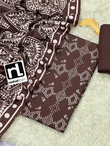 Nishat Premium Printed Khaddar 3-Piece Suit [Unstitched]
