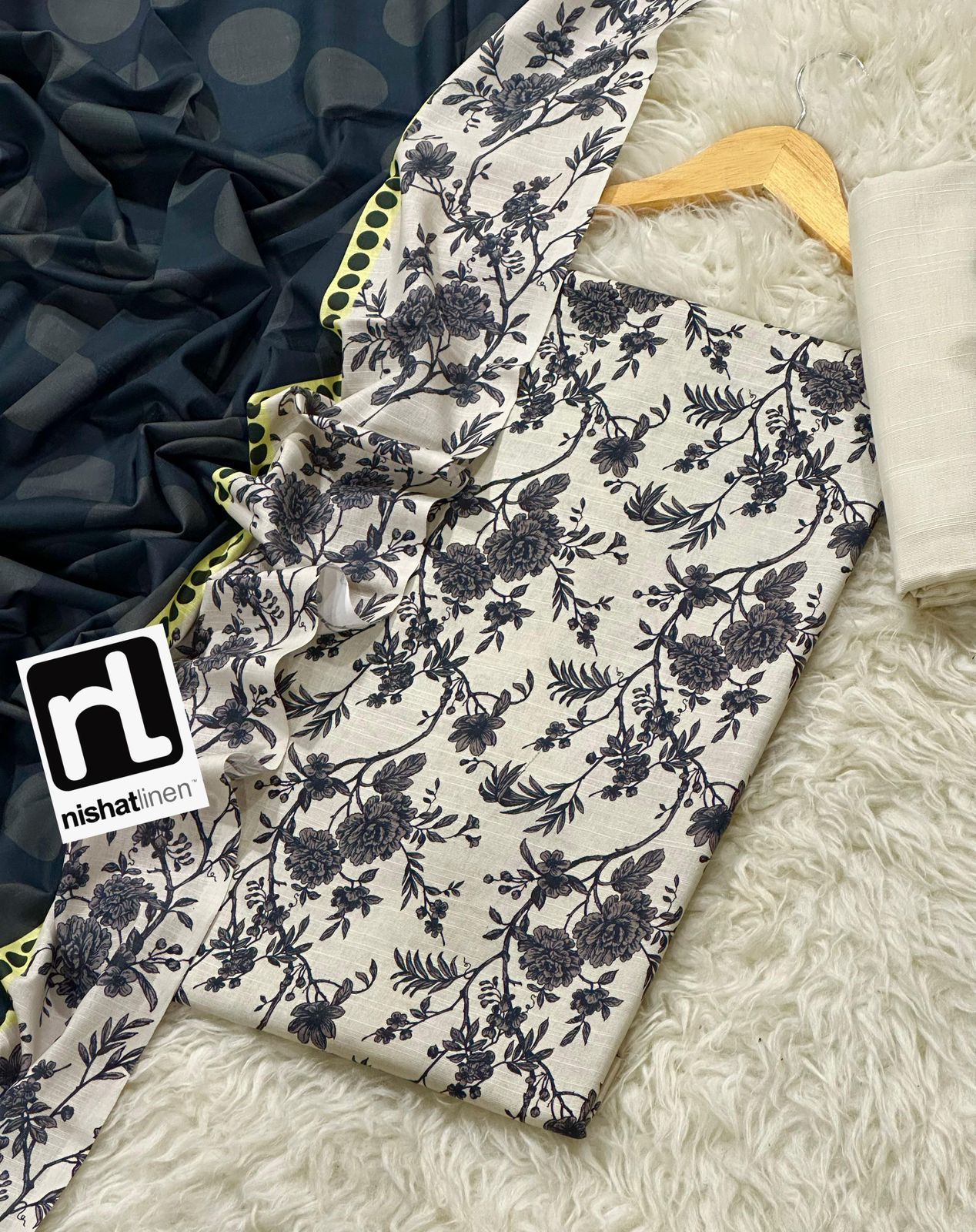 Nishat Premium Printed Khaddar 3-Piece Suit [Unstitched]