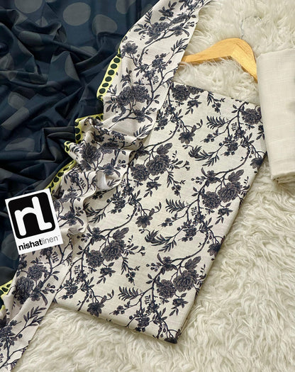 Nishat Premium Printed Khaddar 3-Piece Suit [Unstitched]