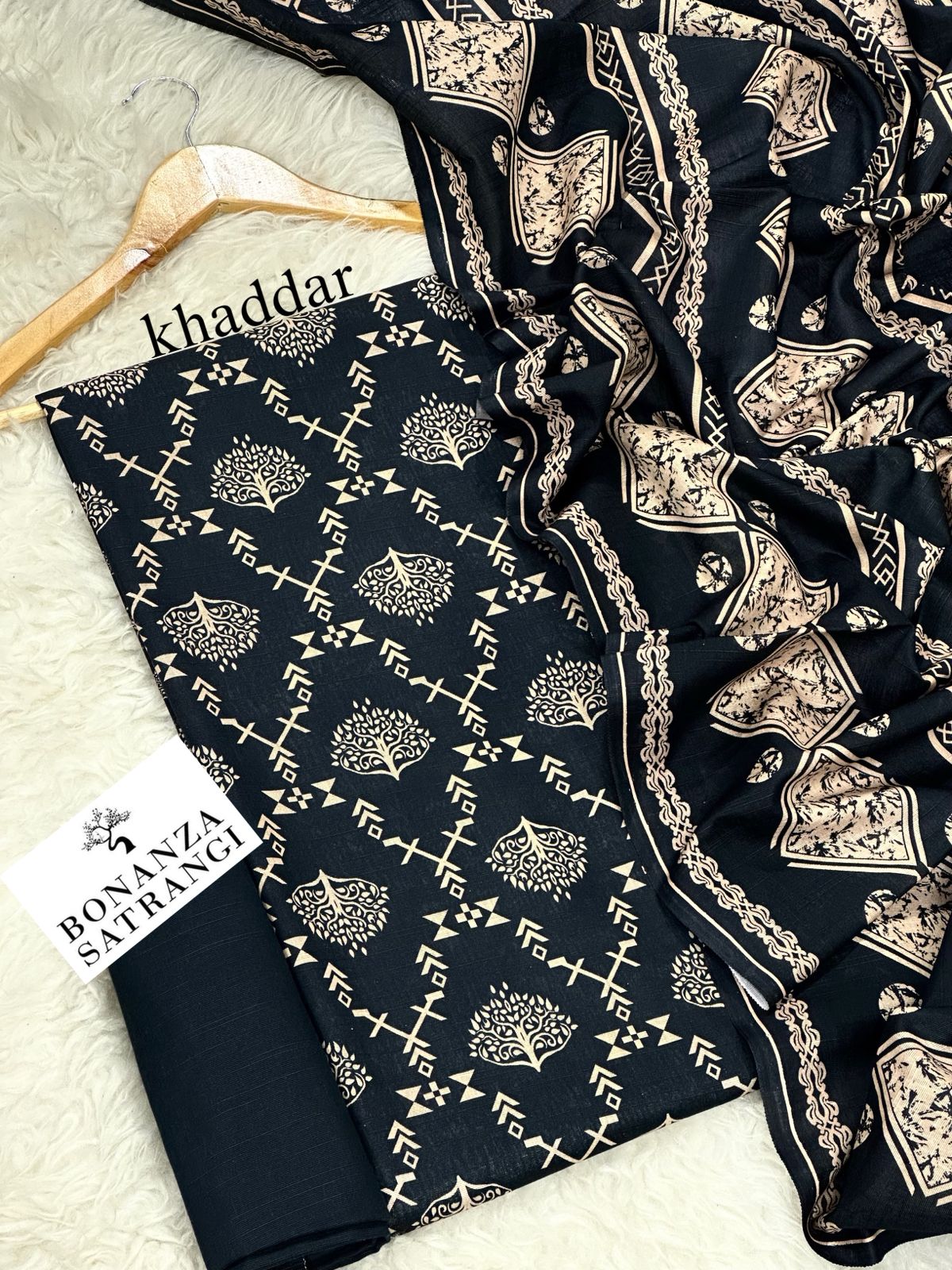 Bonanza Premium Printed Khaddar 3-Piece Suit [Unstitched]
