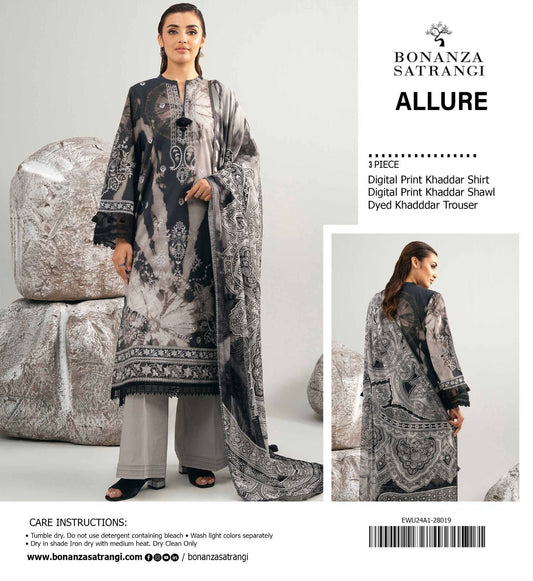 Bonanza Premium Printed Khaddar 3-Piece Suit [Unstitched]