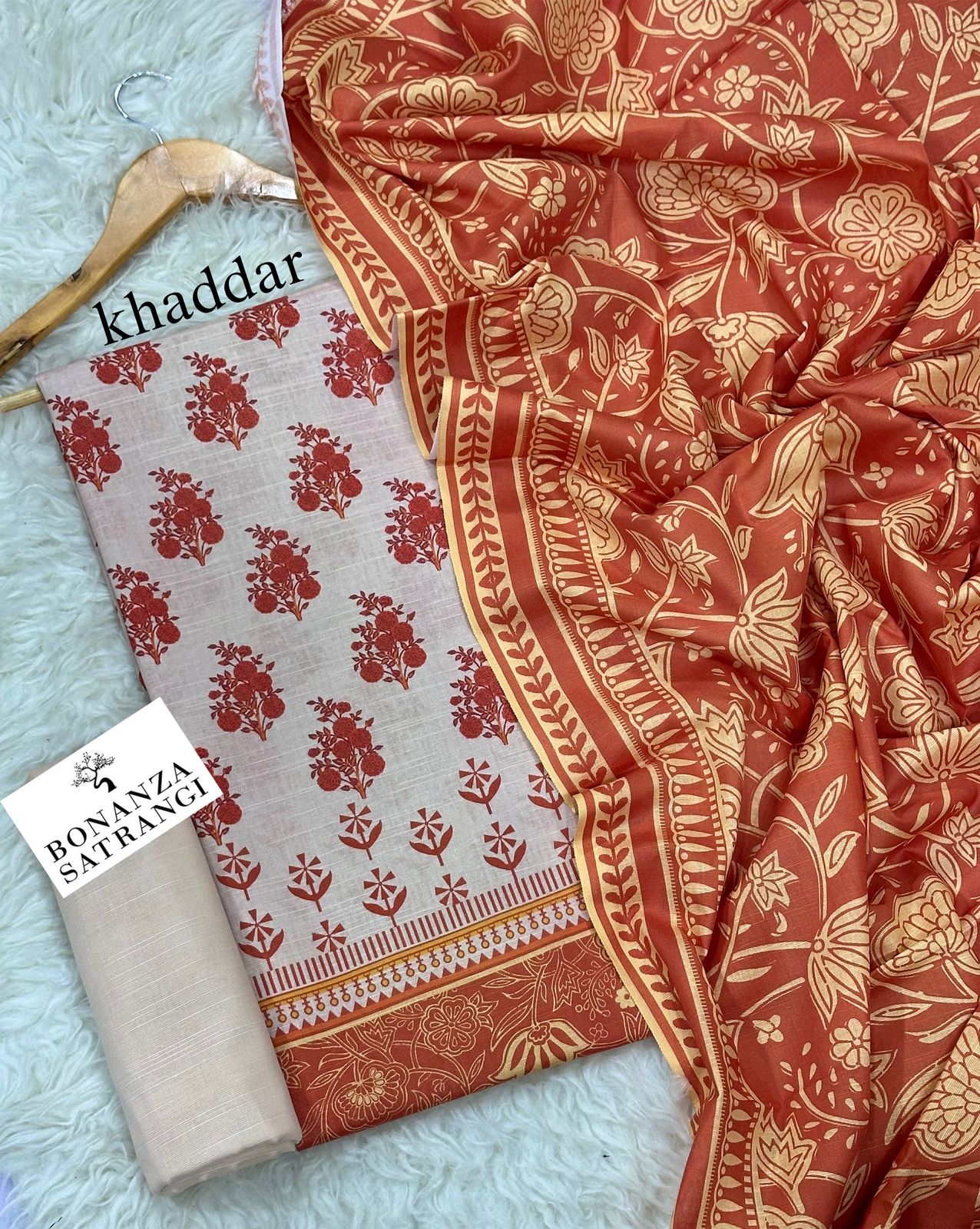 Bonanza Premium Printed Khaddar 3-Piece Suit [Unstitched]