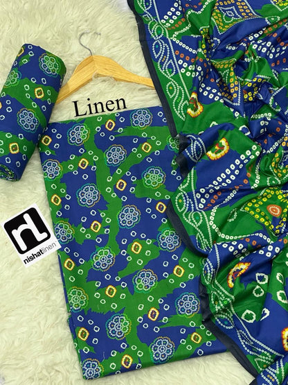 Nishat Premium Printed Linen 3-Piece Suit [Unstitched]