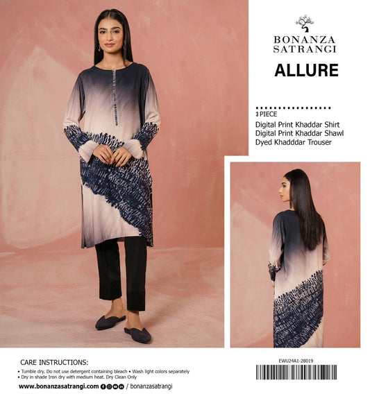 Bonanza Premium Printed Khaddar 3-Piece Suit [Unstitched]